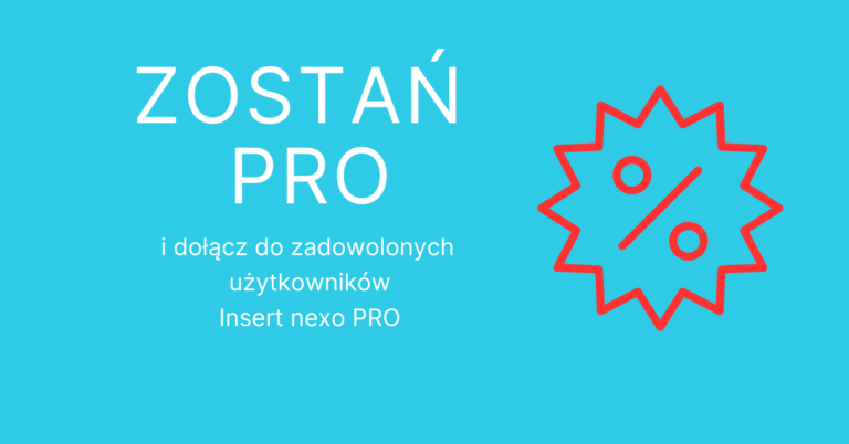 Promocja Insert nexo PRO także w marcu!